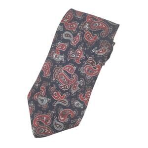 Christian Dior Tie Paisley Blue Red Silk